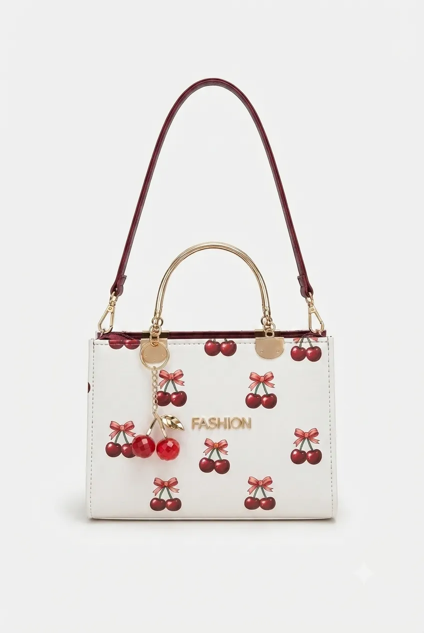 Cherry Print Handbag