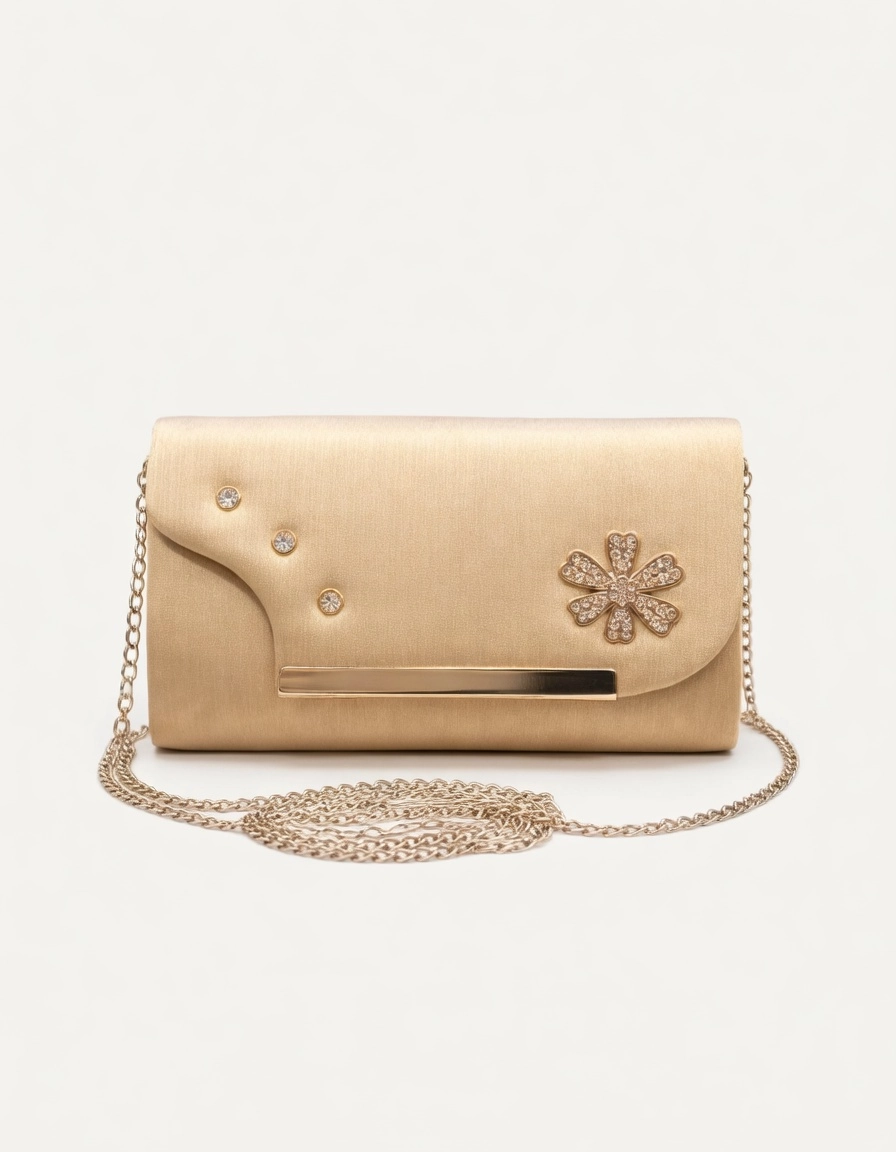 Floral Chain Clutch Bag