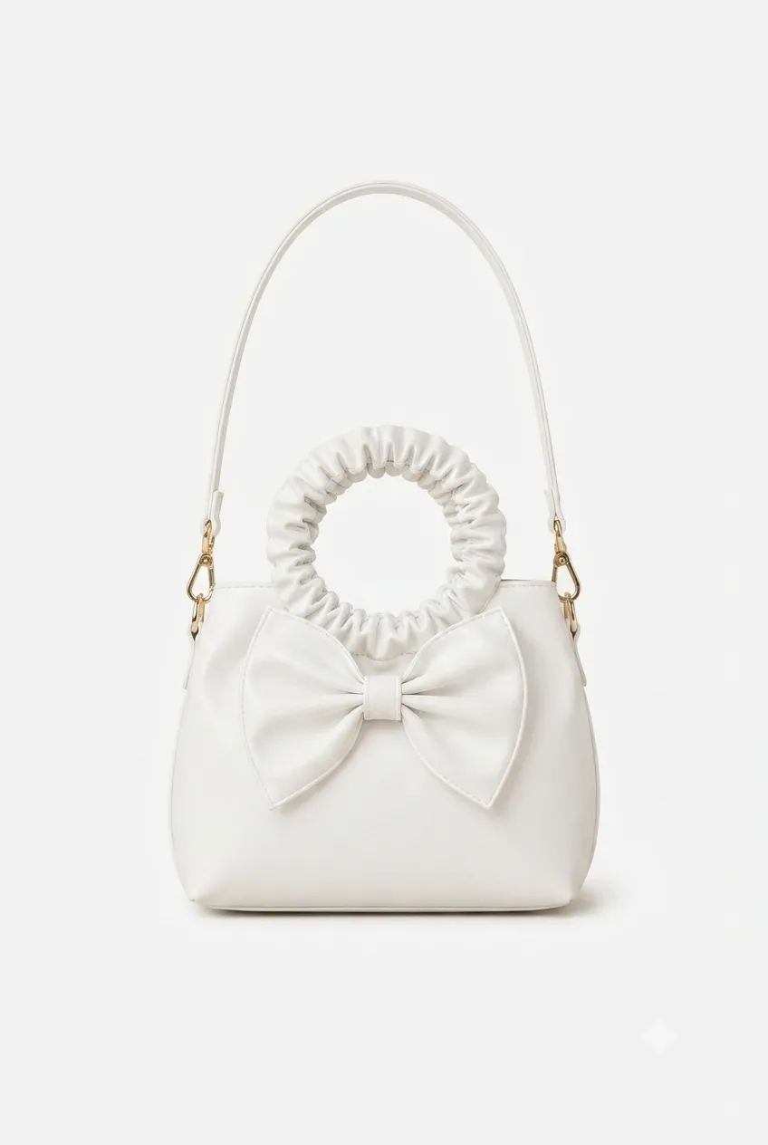 Bow-Handle Handbag